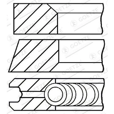 Billede af GOETZE ENGINE 08 432400 00 Stempelringsæt 81