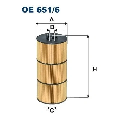 Billede af FILTRON OE 651/6 Oliefilter Filterindsats