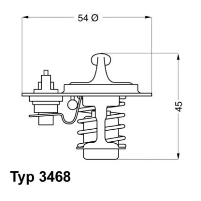 Billede af WAHLER 3468.88D Termostat 80, 88 med pakninger OPEL: Astra F CC, Corsa B Hatchback, Vectra A Sedan, SUZUKI: Grand Vitara 1 SUV, I SUV