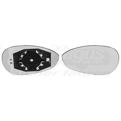 Billede af VAN WEZEL 1624837 Spejlglas venstre FIAT: Punto III Hatchback, Grande 500 Hatchback