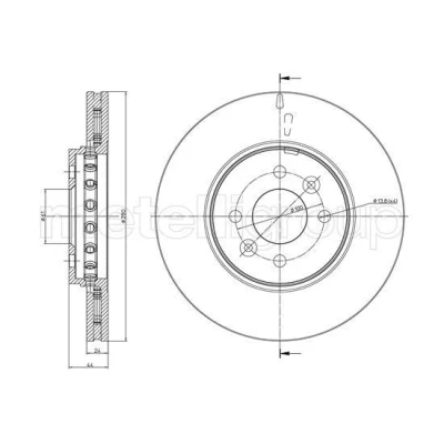 Billede af Bremseskive METELLI 23 1468C