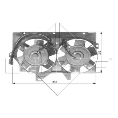 Billede af NRF 47036 Køleventilator 170 12 110/110 med kølerventilatorramme (karm) kontroldel