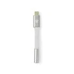 Billede af USB adapter 2.0 Type C Han 3.5 mm Hunstik 0.08 m Runde Guldplateret Flettet / Nylon Hvid Sølv Cover Window Box