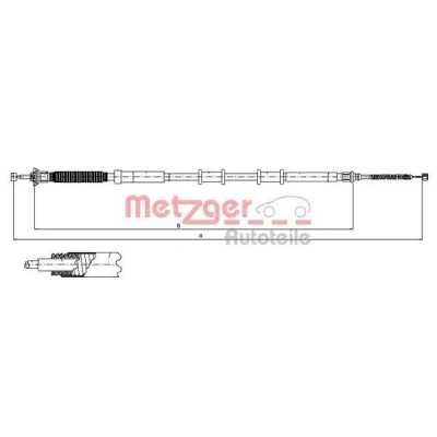 Billede af METZGER 12.0718 Håndbremsekabel bagved til højre 1689/1390 COFLE FIAT: Grande Punto Hatchback