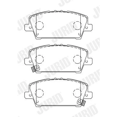 Billede af JURID 572579J Bremseklodser med akustisk advarsel for slid tilbehør HONDA: CIVIC 8 Hatchback, 9