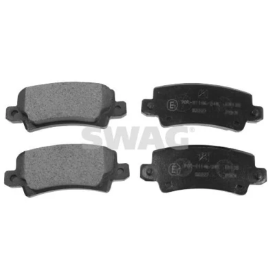 Billede af SWAG 81 91 6577 Bremseklodser bagaksel Ekskl. slidadvarselskontakt, med akustisk advarsel for slid TOYOTA: Corolla IX Hatchback
