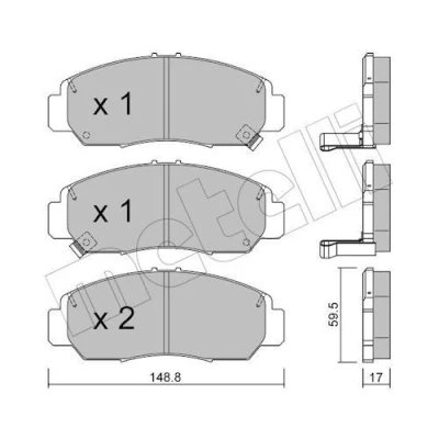 Billede af Bremseklodser METELLI 22 0462 0