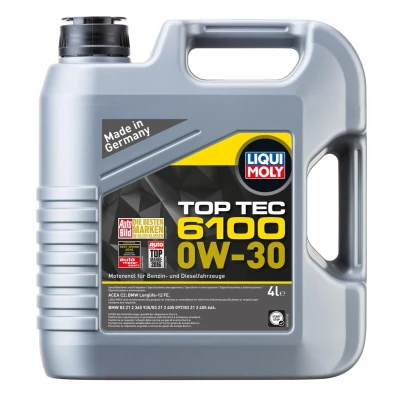 Billede af Liqui Moly Top Tec 6100 0W 30 4l Motorolie 20778 BMW: 1 Hatchback, 5 Touring, 3 PEUGEOT: 107 207 206 Hatchback