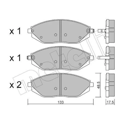 Billede af Bremseklodser METELLI 22 0908 0