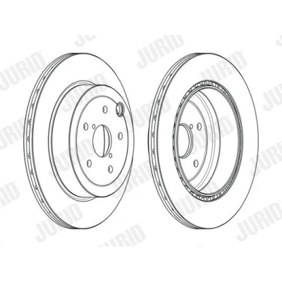 Billede af JURID 563108JC Bremseskiver 316 20 5 114,3 ventileret coatet uden tilbehør SUBARU: Impreza III Hatchback, WRX Sedan