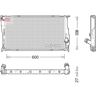 Billede af DENSO DRM05003 Radiator 600 366 27 BMW: 3 Touring, Sedan, Coupe