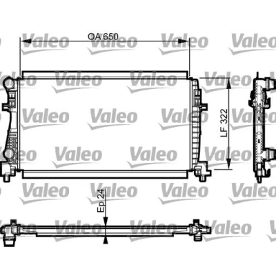 Billede af VALEO 735557 Radiator Aluminium 650 322 24 Mekanisk fuget køleripper VOLKSWAGEN: Golf 7, Touran II, 7 Variant, AUDI: A3 Sportback, Cabriolet