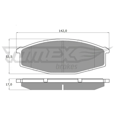 Billede af TOMEX brakes TX 11 56 Bremseklodser foraksel NISSAN: Patrol GR 4 SUV, Hardtop, 3/1 SUV