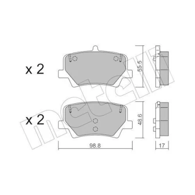 Billede af METELLI 22 1187 0 Bremseklodser Ekskl. slidadvarselskontakt VOLVO: XC40