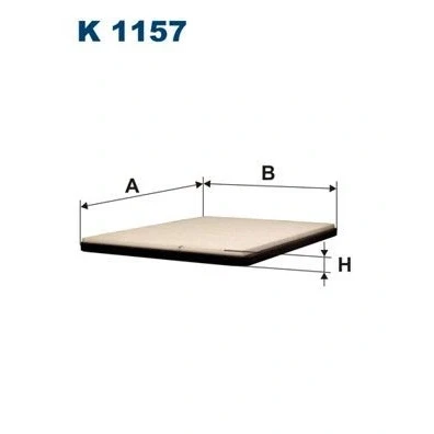 Billede af FILTRON K 1157 Kabinefilter Partikelfilter 276 199,5 17
