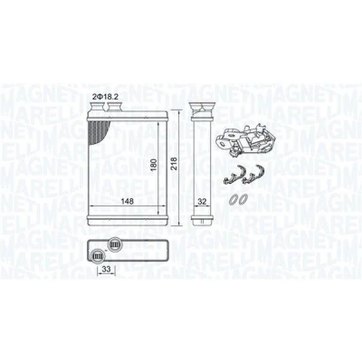 Billede af MAGNETI MARELLI 350218515000 Varmeveksler