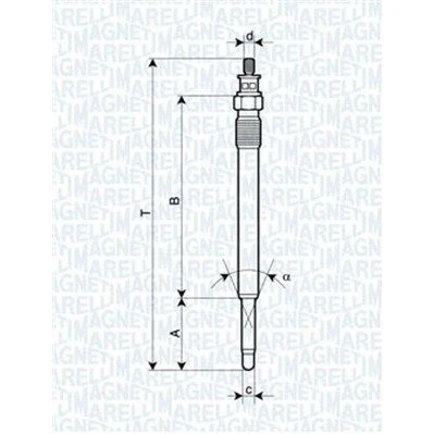 Billede af MAGNETI MARELLI 062900013304 Gløderør 11,5V 15A M10X1