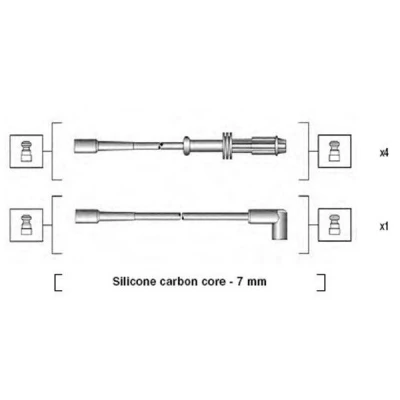 Billede af MAGNETI MARELLI 941135120700 Tændkabelsæt PEUGEOT: 205 II Hatchback, 106 I Hatchback