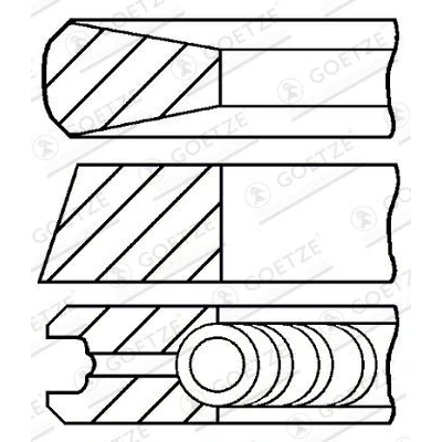 Billede af GOETZE ENGINE 08 138000 00 Stempelringsæt 88