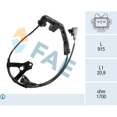 Billede af FAE 78578 ABS Sensor Induktiv 2 915 TOYOTA: Corolla VIII Compact, VII Sedan