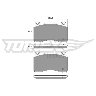 Billede af TOMEX brakes TX 17 96 Bremseklodser foraksel med akustisk advarsel for slid OPEL: Insignia A Sports Tourer, Astra J Hatchback, Hatchback