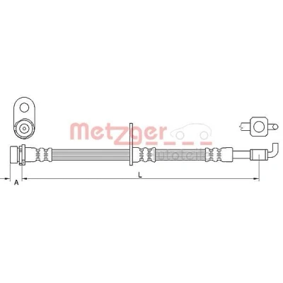 Billede af METZGER 4111331 Bremseslange venstre foraksel 401 FORD: FIESTA 6