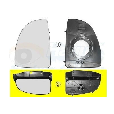 Billede af Van WEZEL 1747833 Spejlglas venstre underste del PEUGEOT: Boxer