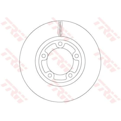 Billede af TRW DF6712 Bremseskiver 278 26 5 120 ventileret lakeret