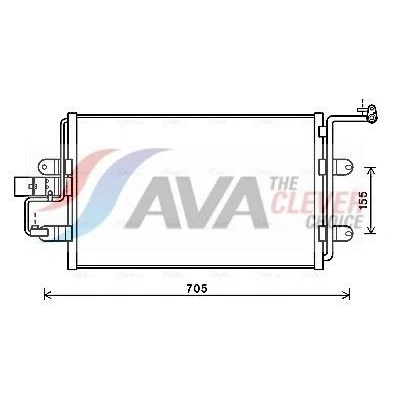 Billede af PRASCO AI5130 Kondensator 13,0 12,8 Aluminium 547 R 134a VOLKSWAGEN: Golf 4, Bora Sedan, SEAT: Leon I Hatchback