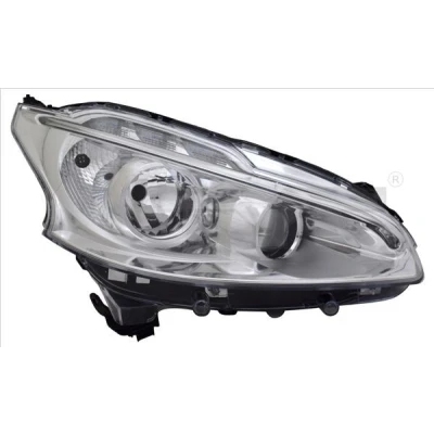 Billede af TYC 20 14353 16 2 Forlygter højre H7/H7, LED med kørelys til højrekørsel LED, uden elektromotor PEUGEOT: 208 I Hatchback