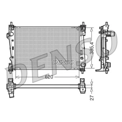 Billede af DENSO DRM01006 Radiator Aluminium 620 395 27
