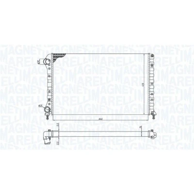Billede af MAGNETI MARELLI 350213194400 Radiator 645 414 23 Mekanisk fuget køleripper