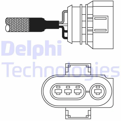 Billede af DELPHI ES10980 12B1 Lambdasonde Fingersonde, opvarmet AUDI: A3 Hatchback, A6 C5 Avant, A4 B5 Sedan, VOLKSWAGEN: Polo III Hatchback
