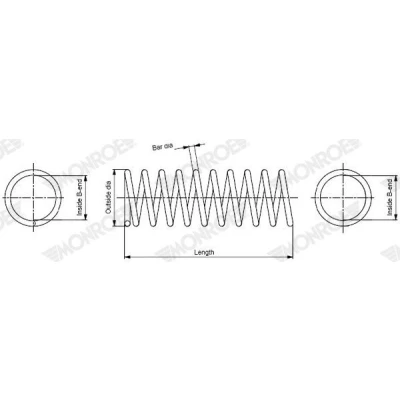 Billede af MONROE SP4724 Fjeder Skruefjeder VOLKSWAGEN: Golf 7, 7 Variant, SEAT: Leon III ST