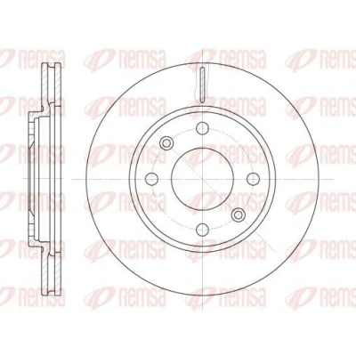 Billede af REMSA 6131.10 Bremseskiver foraksel 247, 247 20,4 4 ventileret PEUGEOT: 206 Hatchback, 206+ 306 CITROËN: Xsara Hatchback