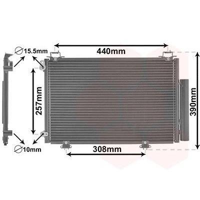 Billede af VAN WEZEL 53005267 Kondensator med tørrer Aluminium 490 TOYOTA: Yaris I Hatchback