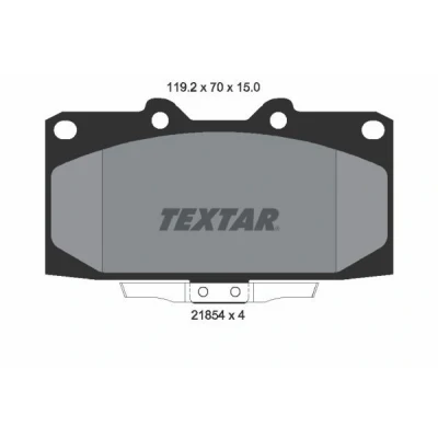 Billede af TEXTAR 2185401 Bremseklodser med akustisk advarsel for slid SUBARU: Impreza I Sedan, II Stationcar, NISSAN: Skyline Coupe