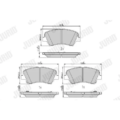 Billede af JURID 573406J Bremseklodser med akustisk advarsel for slid uden tilbehør HYUNDAI: i30 II Hatchback, Stationcar, III Stationcar