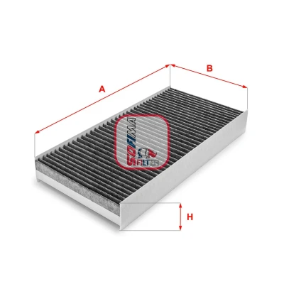 Billede af SOFIMA S 4160 CA Kabinefilter Aktivkulfilter 377mm 176mm 48mm FIAT: Scudo II, II Van, CITROËN: Jumpy MPV, Van