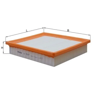 Billede af MAHLE ORIGINAL LX 5207 Luftfilter 50,3mm 243mm 223mm Filterindsats TOYOTA: Yaris IV, RAV4 V, Camry VIII Sedan