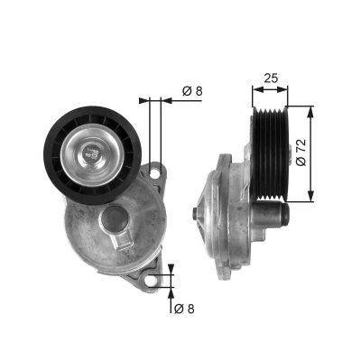 Billede af GATES FleetRunner Micro V Kit T38188 Strammehjul med riller FORD: Focus Mk1 Hatchback, Stationcar
