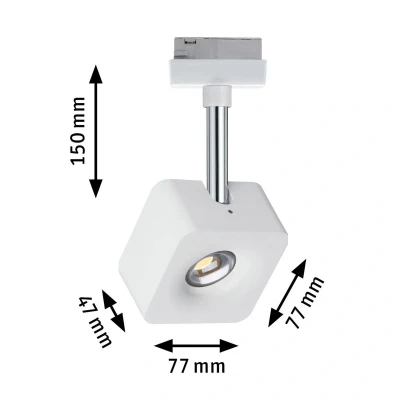 Billede af Paulmann URail Cube LED spot, dæmpes 2.700 K hvidt
