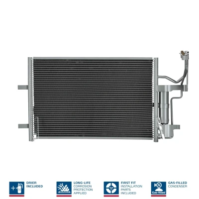 Billede af GT BERGMANN GT11 065 Kondensator med tørrer Aluminium 600mm R134a sølv MAZDA: 3 Hatchback, Sedan