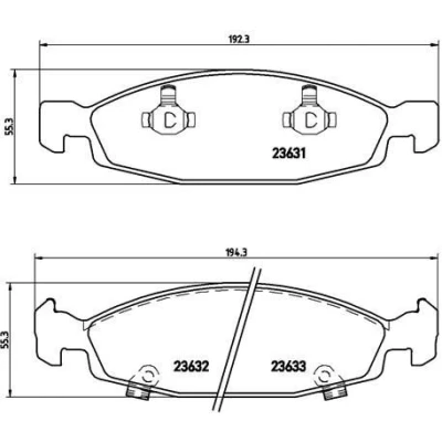 Billede af BREMBO P 37 005 Bremseklodser med akustisk advarsel for slid stempelklips uden tilbehør JEEP: GRAND Cherokee 2, II