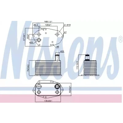Billede af NISSENS 90786 Olieradiator uden oliefilterhus BMW: 5 Sedan