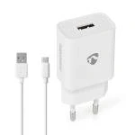 Billede af Vægoplader 1x 2.4 A Antal output: 1 USB Type C (Løs) kabel 1.00 m 12 W Single spænding output