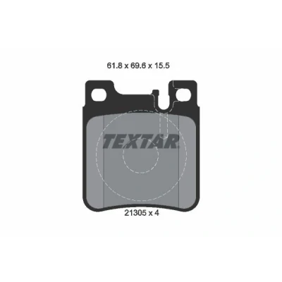 Billede af TEXTAR 2130501 Bremseklodser Forberedt til slidindikator MERCEDES BENZ: W124 Sedan, C klasse CLK Coupe, CHRYSLER: Crossfire Coupe