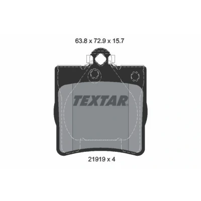 Billede af TEXTAR 2191903 Bremseklodser Ikke forberedt til slidindikator MERCEDES BENZ: C klasse Sedan, E CLK Coupe, CHRYSLER: Crossfire Coupe