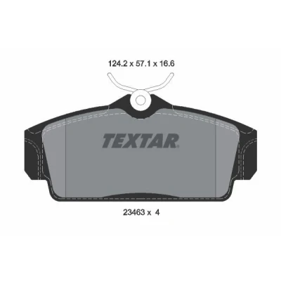 Billede af TEXTAR 2346302 Bremseklodser Ikke forberedt til slidindikator NISSAN: Almera II Hatchback, 2 Limousine, Primera Hatchback