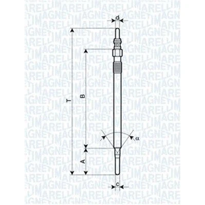 Billede af MAGNETI MARELLI 062900062304 Gløderør 4,4V 8A M8X1 MERCEDES BENZ: E klasse Sedan, C T modell, JEEP: GRAND CHEROKEE 3